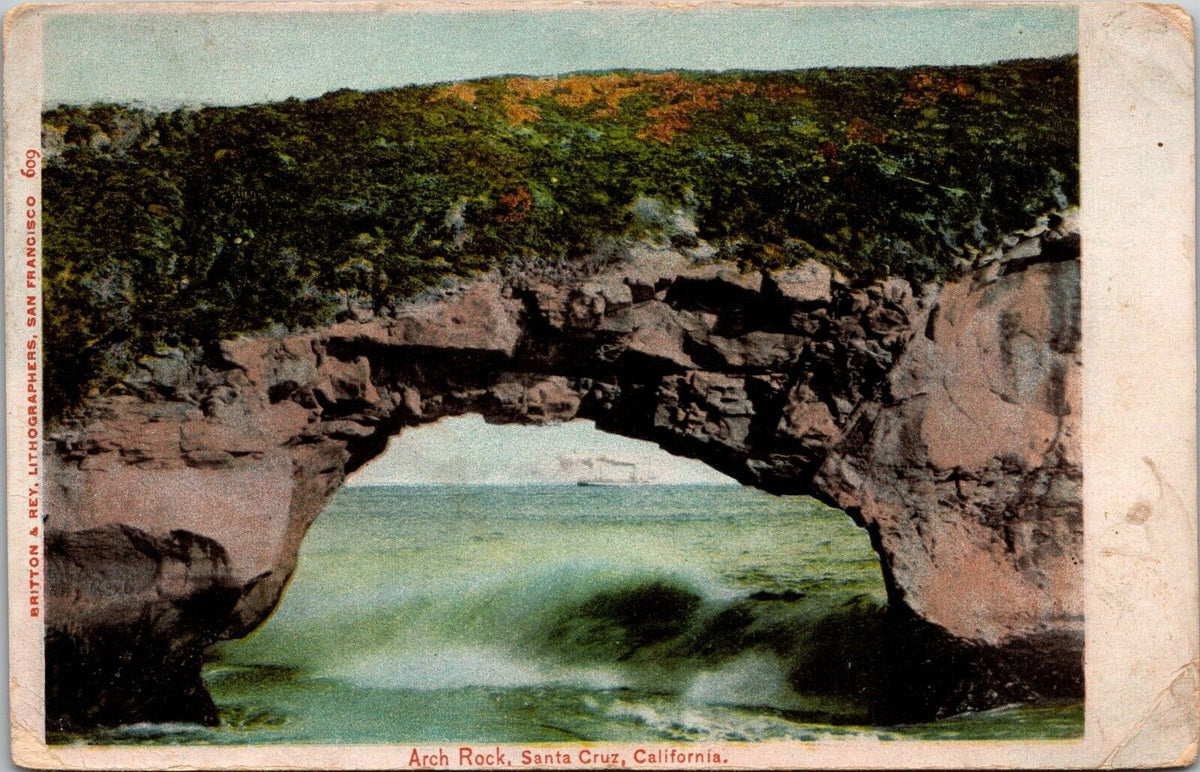 Arch Rock Santa Cruz California Postcard PC15 Vintage Memories