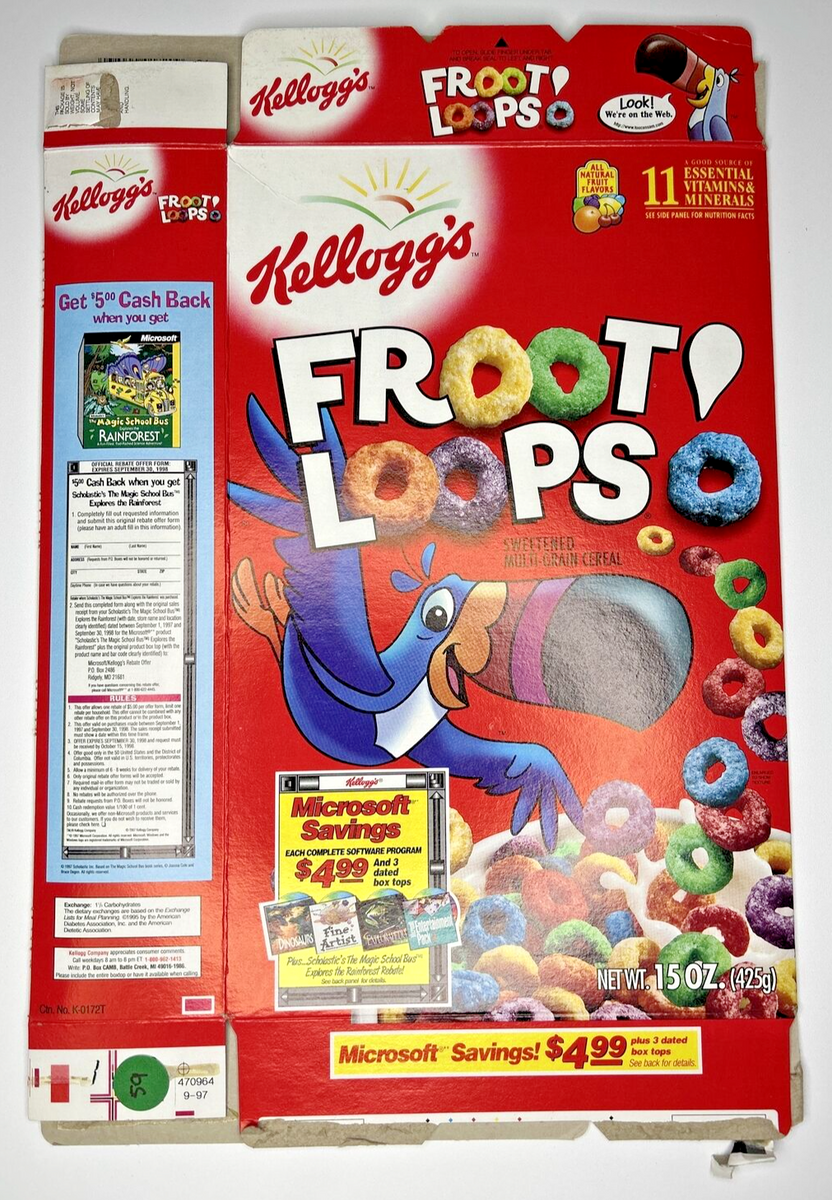 Kellogg's Froot Loops Cereal, 3.1-oz. bags – JAHMAXX INC.