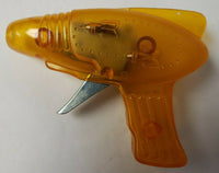 Vintage Plastic Friction Space Gun Toy New Old Stock Orange