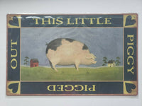 This Little Piggy Pigged Out Ohio Wholesale 16x10 Rustic Retro Metal Signs 28922