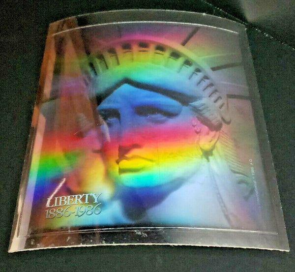 Vintage 1986 Centennial New York Statue Of Liberty Hologram Sticker 5.5"Wx6"H