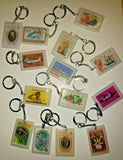 Vtg Caribbean Island Stamps Key Chains Lot of 3 Randomly Selected NOS SKU 163