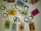 Vtg Caribbean Island Stamps Key Chains Lot of 3 Randomly Selected NOS SKU 163