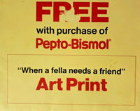 Vintage Pepto-Bismol Free Art Print "When a fella needs a friend" NOS B5