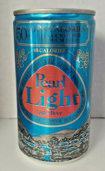 Vintage1979 Pearl Light Lager Beer Can Pearl Brewing CO   Blue Can Pull Tab BC2-2