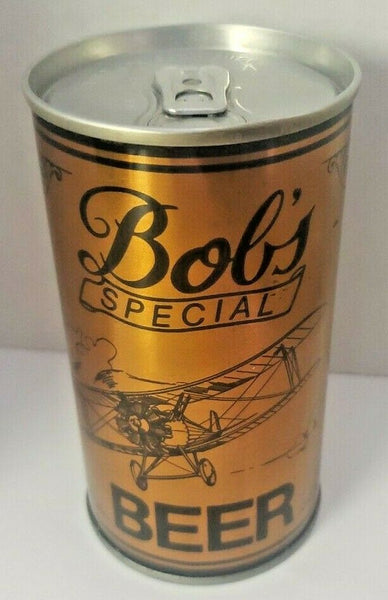 1980s Bob's Special Beer Can August Schell Collector Can Bronze Black Empty BC3