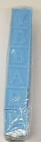 Vtg Baby Shower Fillable 2" Plastic Blocks Favors Party Decorations 12 Blue