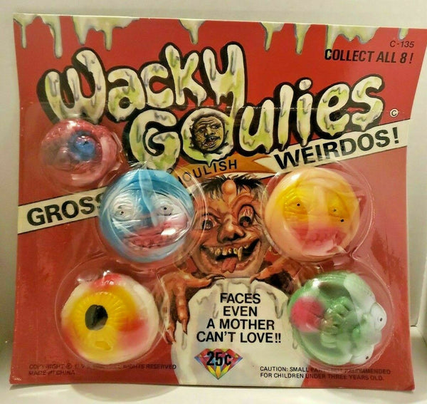 Monster Wacky Goulie Weirdos Old Gumball Vending Machine Display Card NOS 1