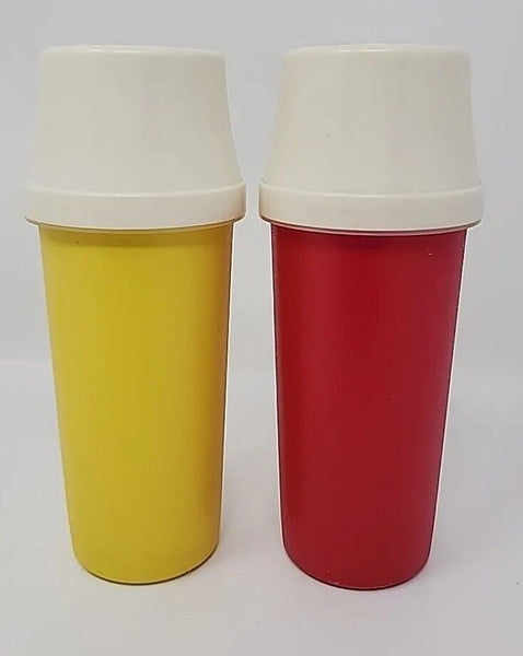 Vintage Tupperware Mustard and Ketchup Dispensers Camping or Picnic 1329-10 U146