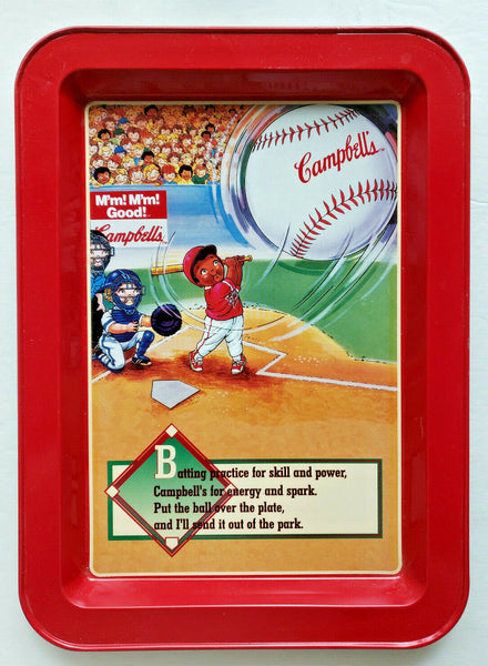 Vintage 1996 Campbell Soup Kids "Campbell Kids Baseball " Small Tray 11"x8" U43