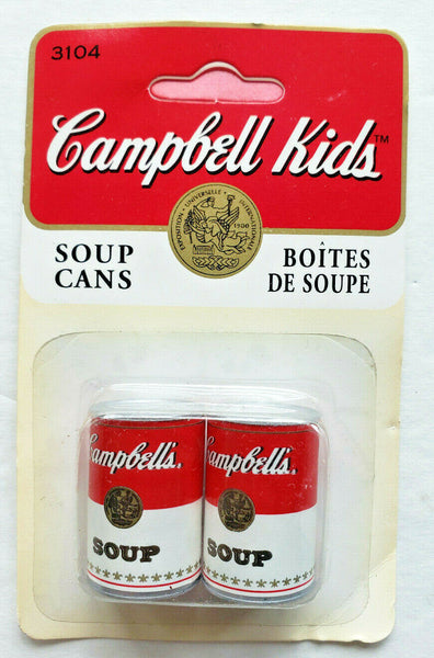 Vintage 1995 Fibre Craft Campbell Soup Kids Soup Can 2 Piece Set U43
