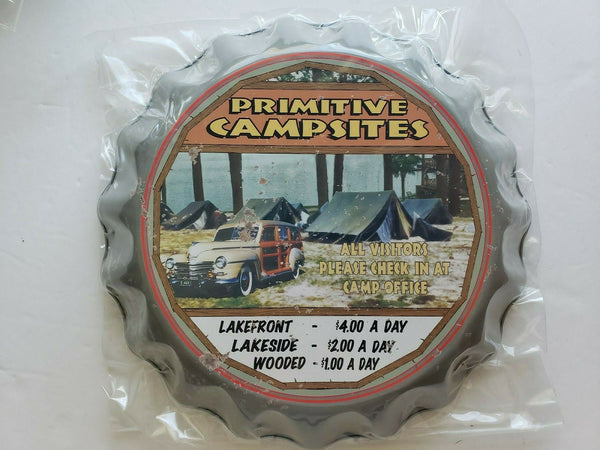 Bottle Cap Primitive Campsite Vintage Rustic Retro Metal Ohio Wholesale Inc