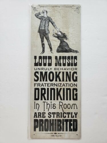 Rules: Loud Music Ohio Wholesale Inc.16 x 6 Rustic Retro Metal Signs 27413