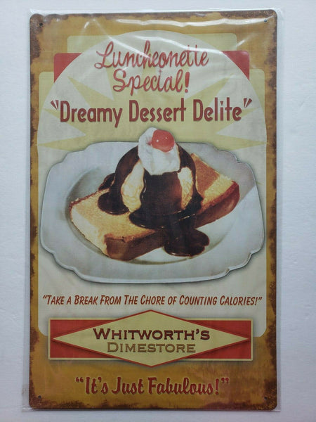 Whitworth's Dimestore Lunch 16 x10 Ohio Wholesale Rustic Retro Metal Signs 27933