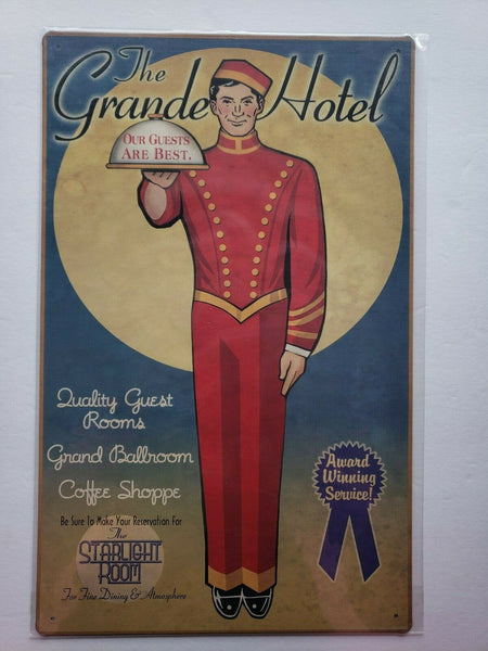 The Grande Hotel 16 x10 Ohio Wholesale Inc.Rustic Retro Metal Signs 27976