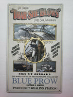 Thar She Blows Blue Prow 16 x10 Ohio Wholesale Inc.Rustic Metal Signs 27414