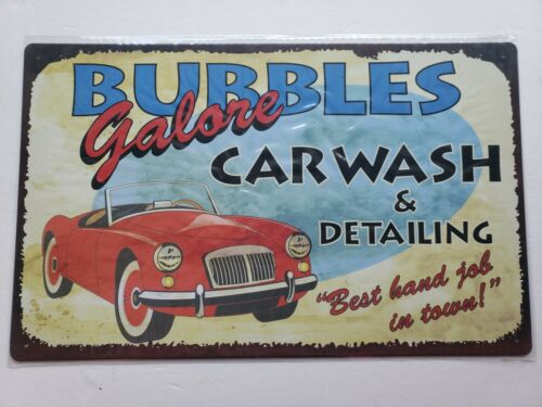 Bubbles Galore Carwash 16 x10 Ohio Wholesale Inc.Rustic Retro Metal Signs 28609