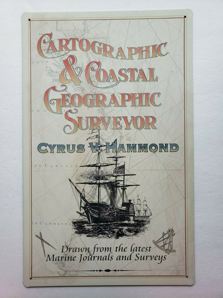 Cartographer Cyrus V. Hammond 16 x10 Ohio Wholesale Inc.Rustic Metal Signs 27414