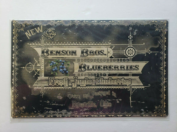 Nenson Bros. Blueberries  16x10 Ohio Wholesale Rustic Retro Metal Sign 30557