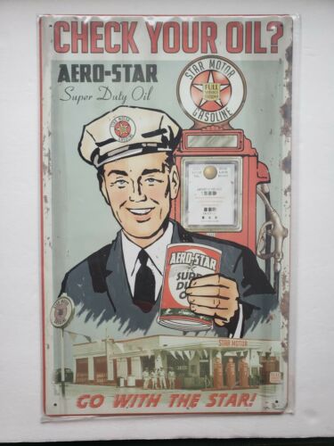 Check Your Oil? Aero-Star Oil 16 x10 Ohio Wholesale Inc. Rustic Metal Sign 30308