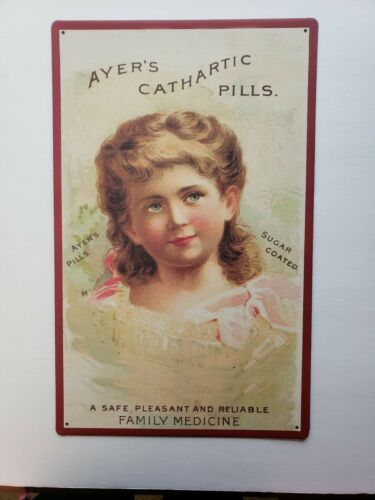 Ayer's Cathartic Pills  16 x10 Ohio Wholesale Inc. Rustic Retro Metal Sign 26590