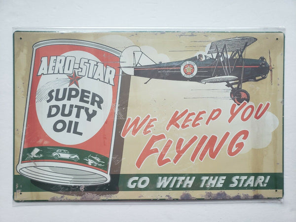 We Keep You FLying  Aero-Star 16 x10 Ohio Wholesale Inc. Rustic Metal Sign 30309