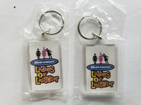 Vintage Budweiser Bud Light Ladies of Laughter Set of 2 Keychains Brans New