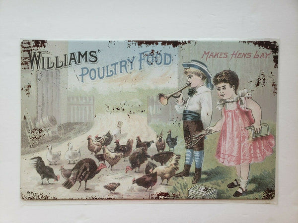 Wiilliams' Poultry Food Ohio Wholesale Inc 16x10 Rustic Retro Metal Signs 28990