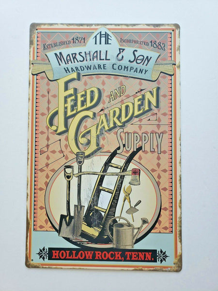 The Marshall & Son Hardware Company 16x10 Rustic Retro Metal Signs (26614)