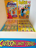 1993 Flintstones and Popeye Candy Sticks Floor Stand Display New in Unopened Box