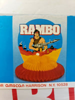 1985 Rambo Centerpiece Amscan Denmark Party #3136-90 11" Tall NOS U171