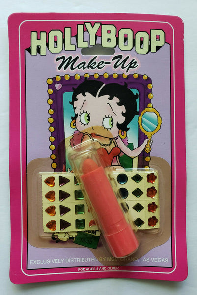 1992 MGM Grand Hotel Betty Boop Childs Makeup Stick on Earrings & Lip New U156