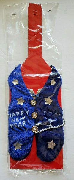 Cozy Wine Bottle Vintage Happy New Year Vest New in Package by Sterling-Inc U177