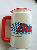 Vintage 1997 Budweiser NASCAR Rickey Craven #25 Plastic travel mug with lid U137