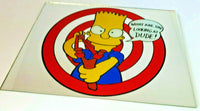 Vintage Bart Simpson What are you Looking at Dude?Carnival Mirror NOS large 6x10