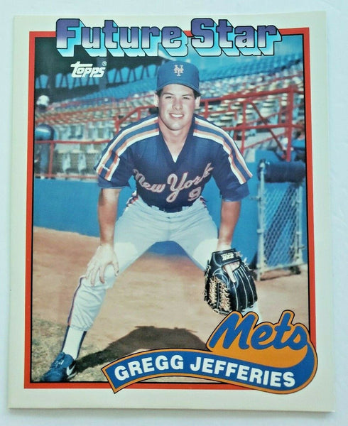 1989 Topps Gregg Jefferies Baseball Duo-Tang School Paper Pocket Folder  New