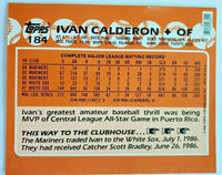 1988 Topps Ivan Calderon Baseball Duo-Tang School Paper Pocket Folder  New