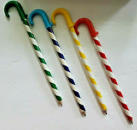 Vintage Christmas Candy Cane Striped Pencils Lot of 4 New Old Stock  U168