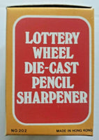 Vintage Pencil Sharpener Lottery Wheel Die-Cast New in Box New Old Stock PB26