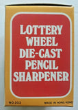 Vintage Pencil Sharpener Lottery Wheel Die-Cast New in Box New Old Stock PB26