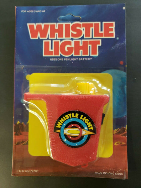 Vintage Space Toy Whistle FlashLight / Old Dime Store Toy New Old Stock Sealed