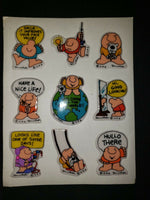 Vintage Ziggy Character Universal Press Puffy Sticker Sheet New Old Stock