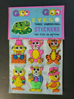 Vintage 1979 Goo Goo Eyes 3 Dimensional Puffy Stickers Pkg of 6 Sealed NewOldStk