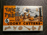 Vintage Metal Halloween Cookie Cutters Trick or Treat Cooky Cutters NOS H1