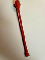 Vintage Skull & Bone Eppy Advertising Drink Stir Stick New Old Stock