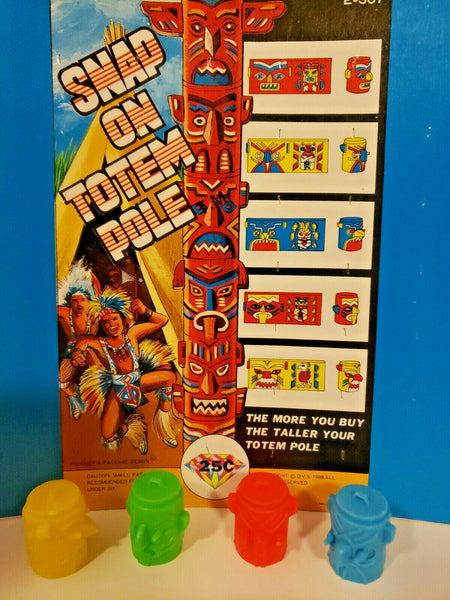 Vintage 4 Totem Pole Gumball Vending Machine toys New Old Stock