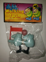 Vintage Ramp Walker Twin Header Toy  Old Vending Stock New Old Stock Blue Men