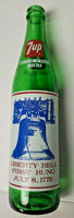 1976 7up Pop Soda Bottle Salutes Commemorative 1776 - 1976 Bicentennial B2-12