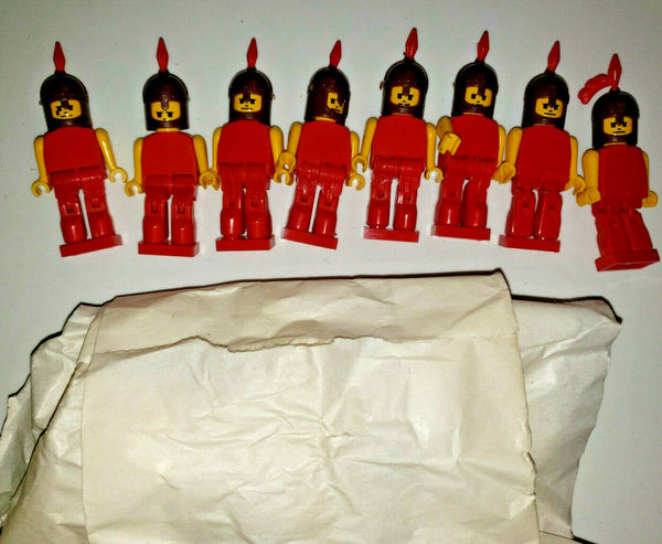 Vintage 8 Small figure Red Warriors Vending Machine Gumball Charms New Old Stock Toys