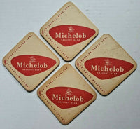 Lot of 4 Rare Vintage 1970's  Michelob Beer Coasters, Old Stock Unused PB59